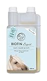 Annimally Pferd Biotin Zink Liquid 1000ml - Pflege für Haut, Haare & Hufe für Pferde - Biotin,...