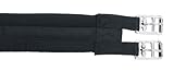 Kerbl Sattelgurt, Gepolstert, Rollenschnallen, Baumwollgurt, Schwarz 100-140cm