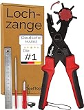 Lochzange für Leder [KOMPLETTSET], Locheisen | Lochstanzer als Leder Werkzeug, Papier, Gürtel...