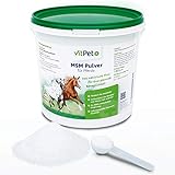 VitPet+ MSM Pferd – Premium MSM Pulver für Pferde im 1,8 kg Eimer inkl. Dosierlöffel...
