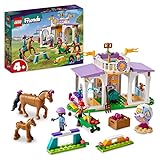 LEGO Friends Reitschule Set mit 2 Spielzeug-Pferden, Aliya und Mia Mini-Puppen, Reitstall- und...